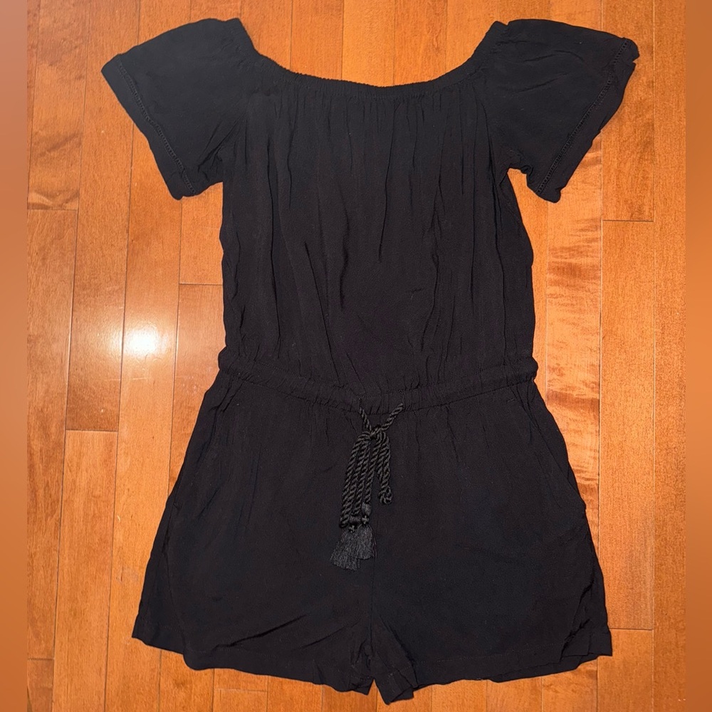 Anne Taylor Loft Outlet Black Romper XS Petite